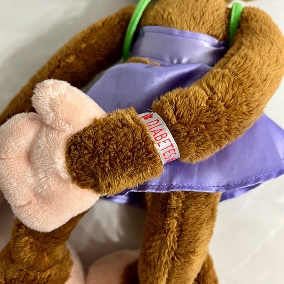 Disney Coco Type 1 Diabetes Monkey Lilly 18” Plush With Backpack And Accessories - Picture 4 of 5